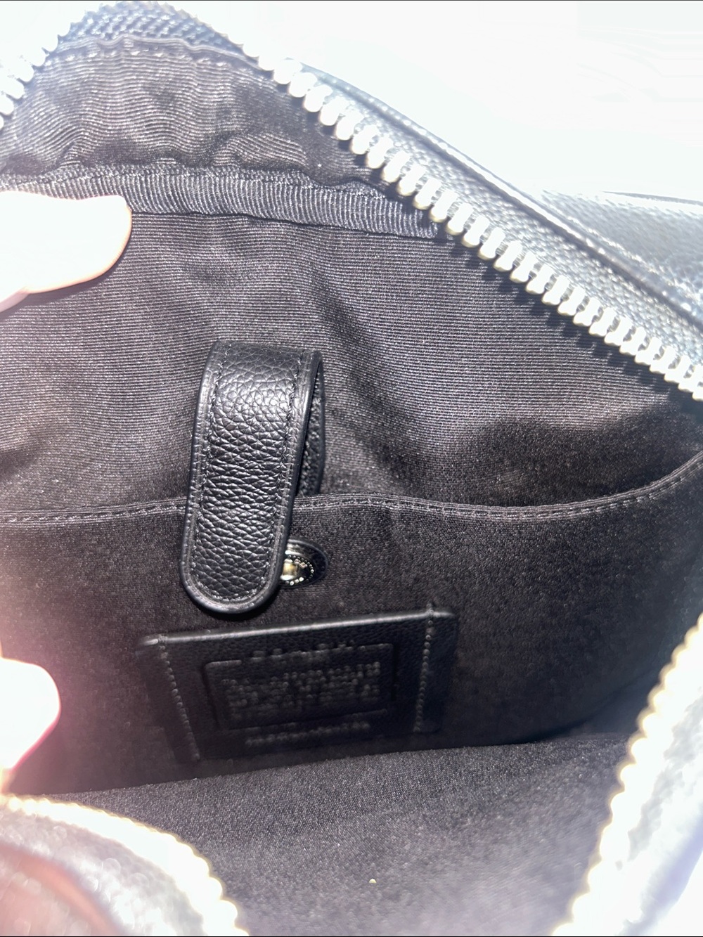 Coach Black Pebbled Leather Messenger Crossbody Bag - Picture 11 of 13